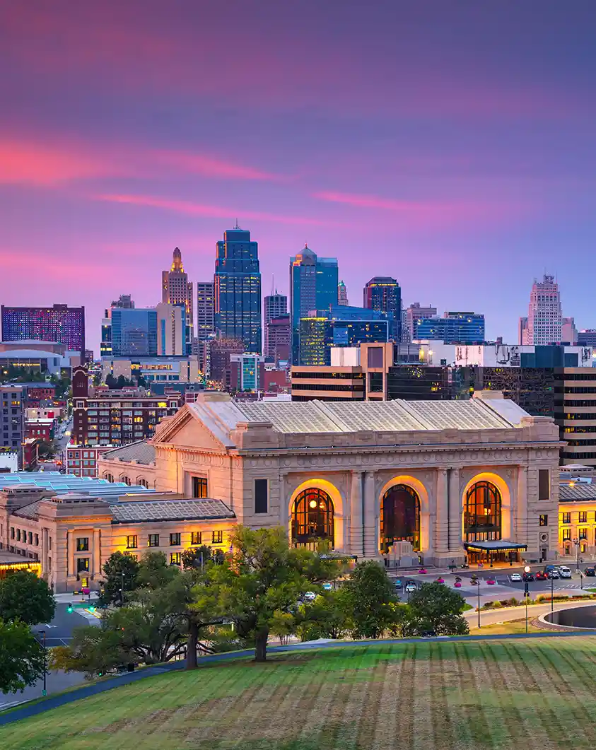 Kansas City, MO at sunset