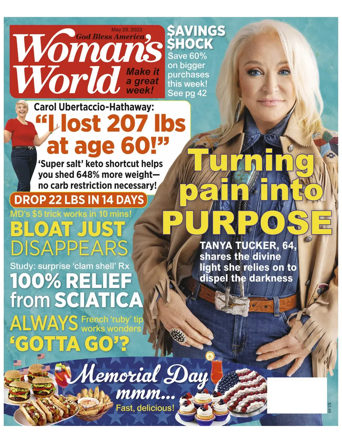 Woman's World magazine cover from the BrightBite campaign flight